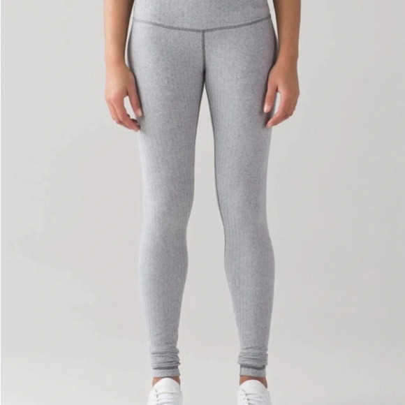 lululemon athletica Pants - Lululemon Wunder Under Pant Heathered Herringbone Heathered